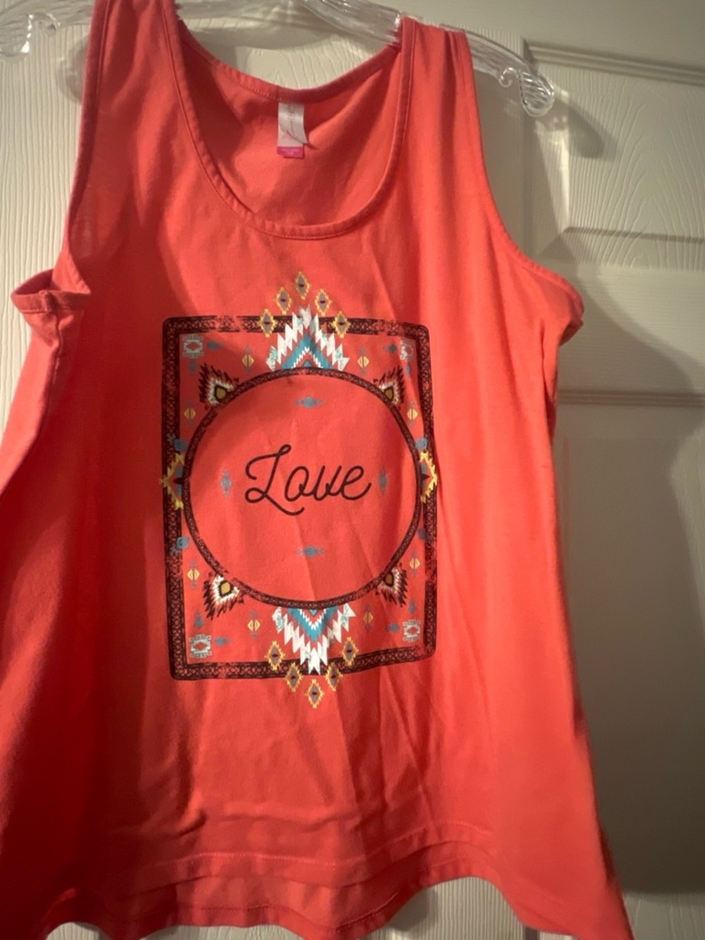 No Boundaries Coral Sleeveless Top